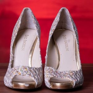 Enzo Angiolini heels Gold/silver Sparkle 7M